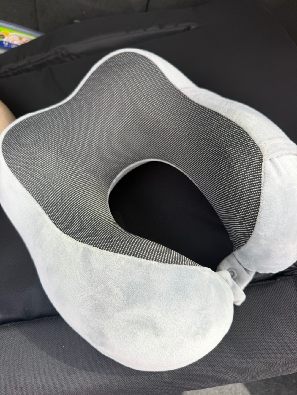 Gray Memory Foam Travel Neck Pillow